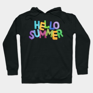 Watercolor quote HELLO SUMMER Hoodie